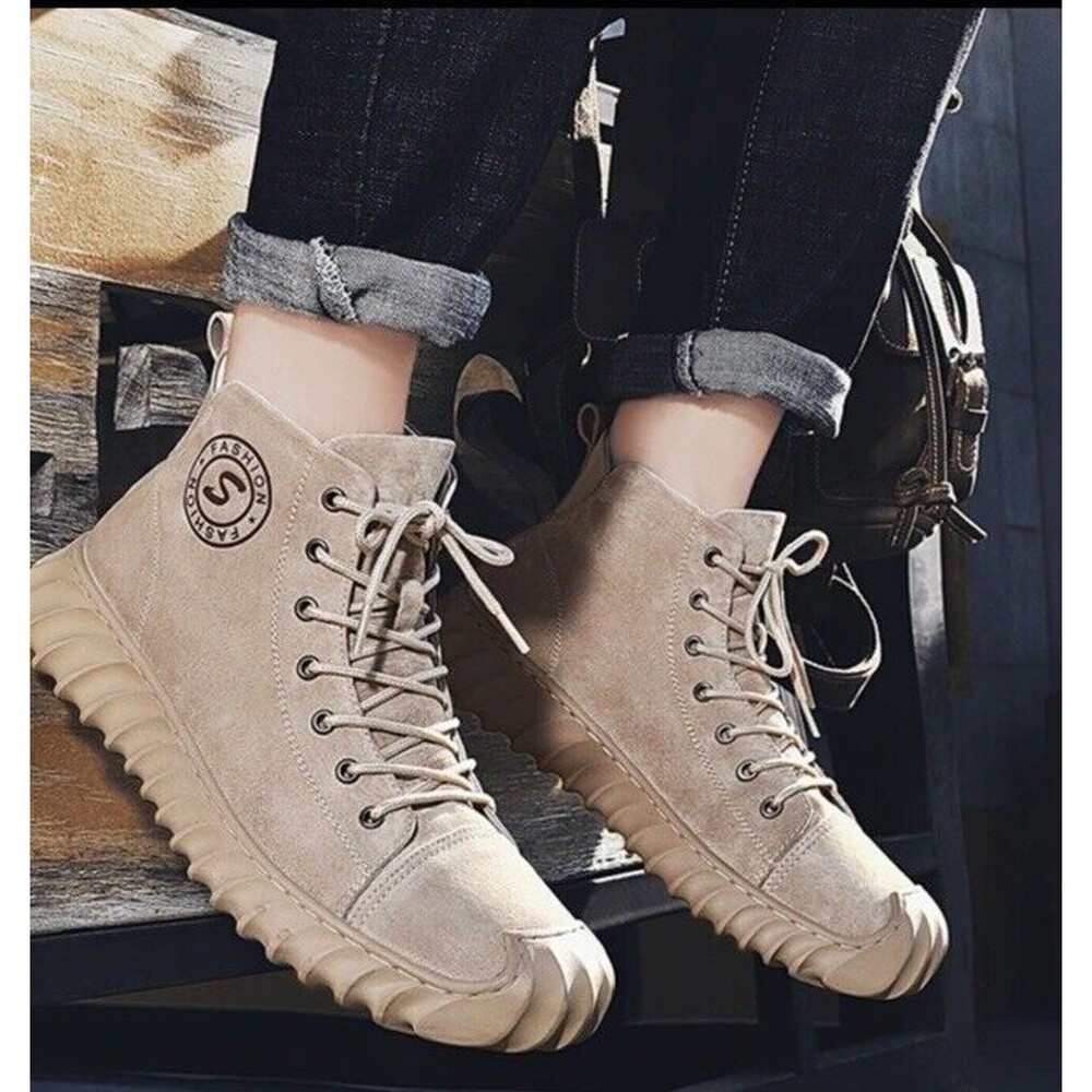 Casual Leather Boots Handmade Designer High Top Size 42 (9)new - Picture 2 of 14